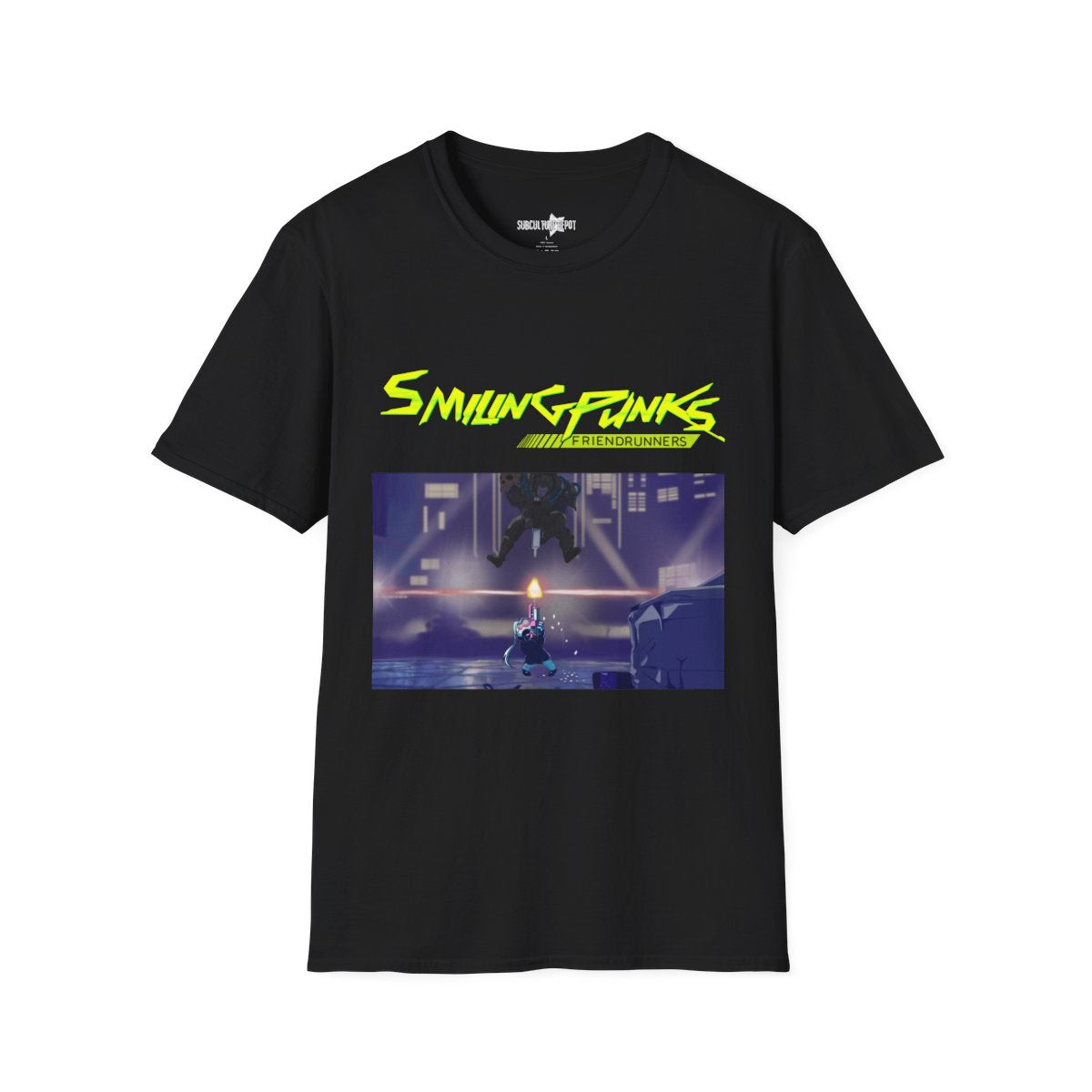 Smiling Punks Graphic Tee — Smiling FriendsXCyberpunk Edgerunners